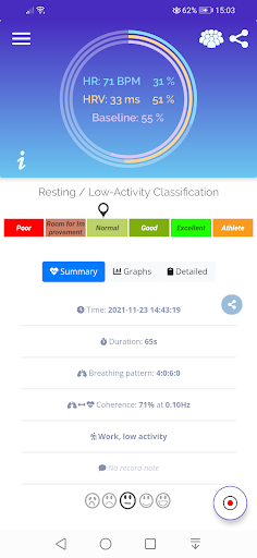 Pulse HRV by Camera BLE ECG ekran görüntüsü