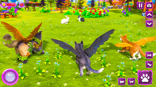 Flying Wild Cat Care Sim 3D ekran görüntüsü