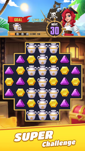 Jewels Crush: Pirate Match 3 ekran görüntüsü