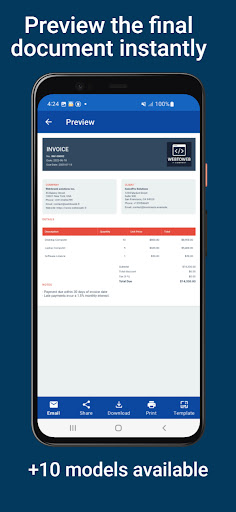 Simple Invoice & Quote Maker ekran görüntüsü