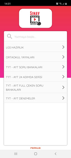 Sınav Video Çözüm ekran görüntüsü
