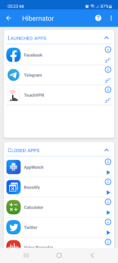 Hibernator: Force Stop Apps ekran görüntüsü