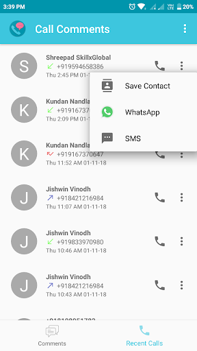 Call Comments ekran görüntüsü