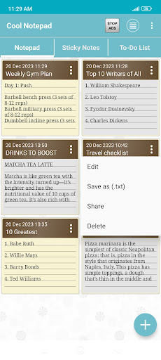 Notepad Rich Text Notes Editor ekran görüntüsü