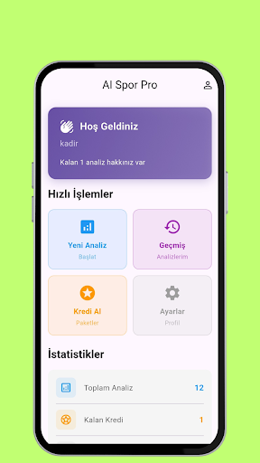 AI Spor Analiz ekran görüntüsü