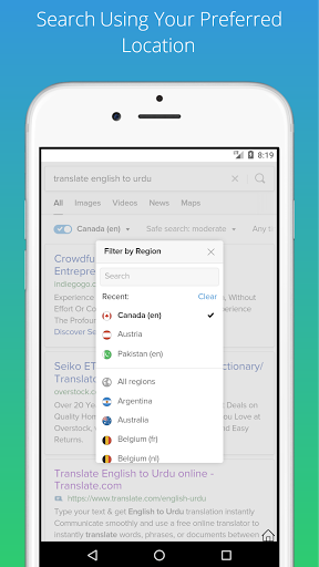 Private Browser ekran görüntüsü