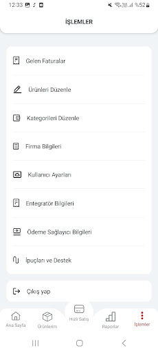 İşbaşı POS ekran görüntüsü