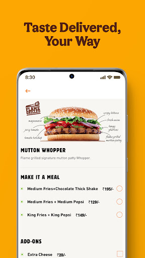 Burger King India ekran görüntüsü
