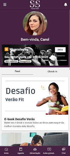 Simone Santos Personal Trainer ekran görüntüsü