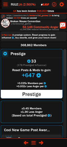 Rule1A Incremental: Idle Forum ekran görüntüsü