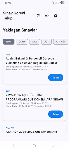 Öğretmen Sınav Görevi ekran görüntüsü
