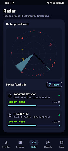 WifiVision WiFi Analyzer ekran görüntüsü