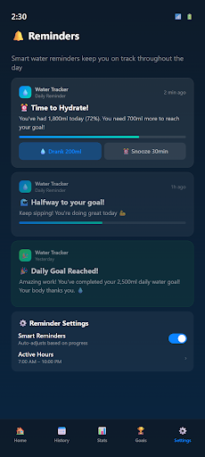 Water Tracker - Daily Reminder ekran görüntüsü
