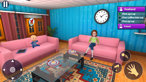 Mutlu Anne Simülatörü Oyunu 3D ekran görüntüsü