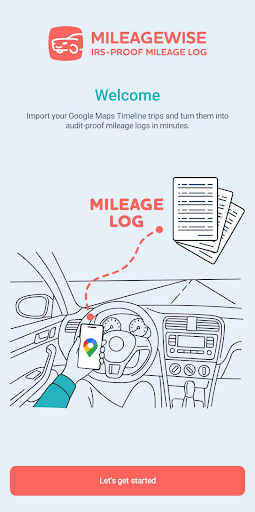 Mileage Log from Google Maps ekran görüntüsü