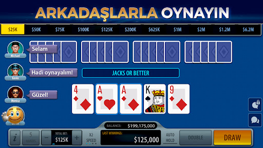 Pokerist'ten Video Poker ekran görüntüsü