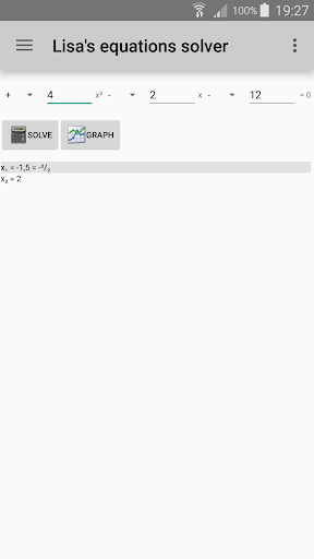 Lisa's equation solver ekran görüntüsü