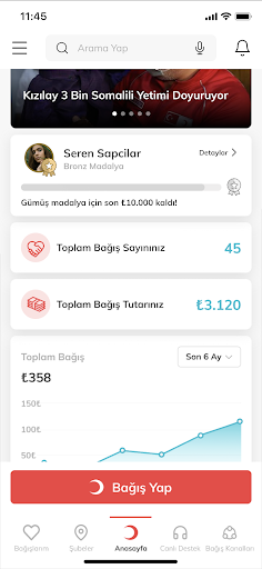 Türk Kızılay Mobil ekran görüntüsü