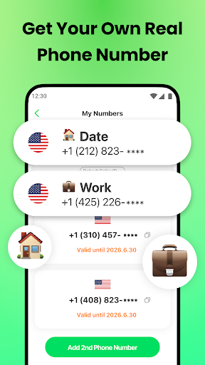 2nd Phone: SMS, Call, Verify ekran görüntüsü