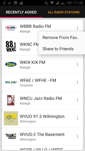 North Carolina Radio Stations ekran görüntüsü