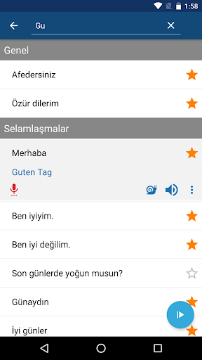 Almanca Öğrenin | Çevirmen ekran görüntüsü