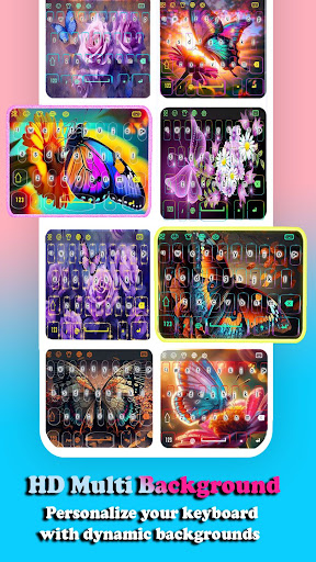 Butterfly and flowers Keyboard ekran görüntüsü