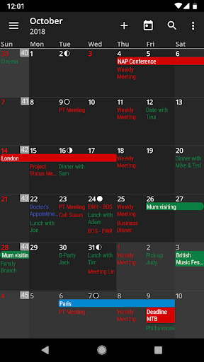 aCalendar+ Calendar & Tasks ekran görüntüsü