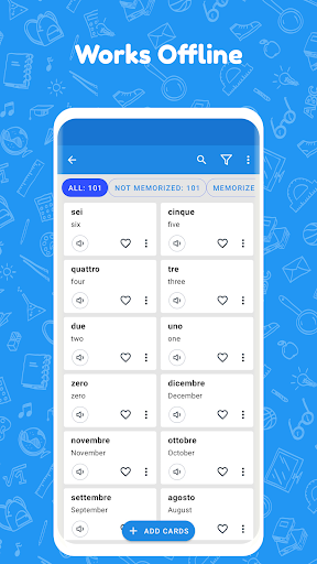 Flashcards World ekran görüntüsü