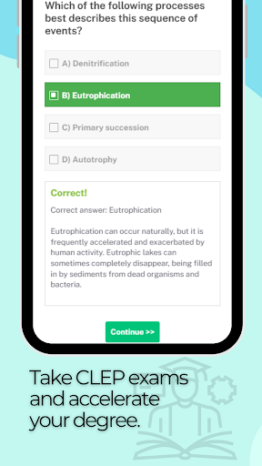 CLEP Practice Test ekran görüntüsü