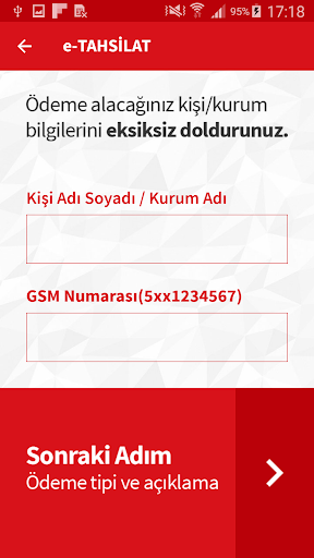 e-Tahsilat ekran görüntüsü
