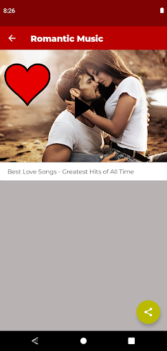Romantik müzik ekran görüntüsü