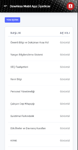 DowAksa Portal ekran görüntüsü