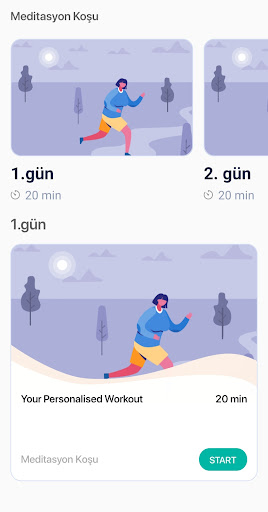 Kilo kaybı için koşu uygulamas ekran görüntüsü