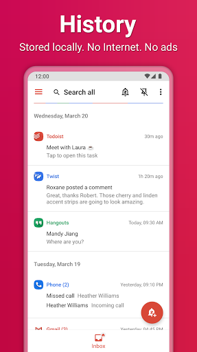 Nap: notification manager ekran görüntüsü