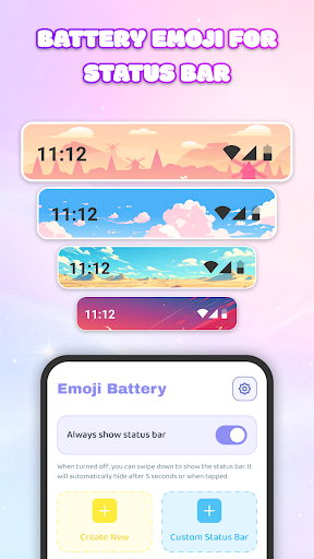 Emoji Battery: Status Bar Cute ekran görüntüsü