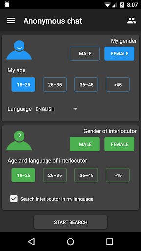 Anonymous chat ekran görüntüsü