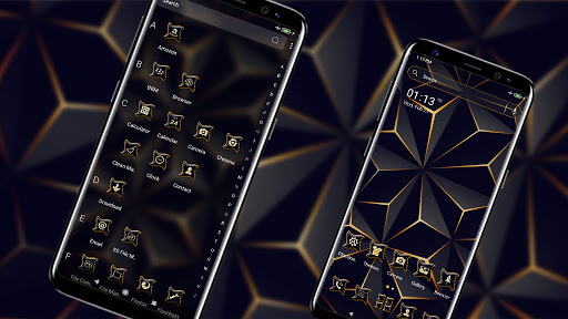 3D Triangle Black Theme ekran görüntüsü