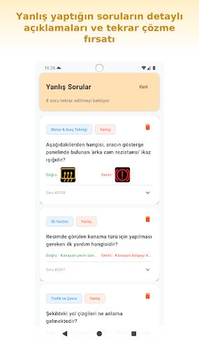 Ehliyet Sınav Soruları E-Sınav ekran görüntüsü