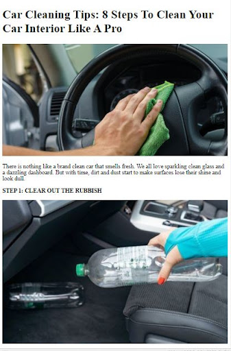How to Clean a Car Interior ekran görüntüsü