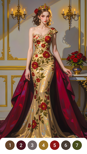 Gown Dress Paint by Numbers ekran görüntüsü
