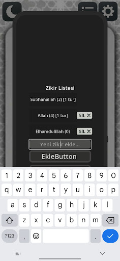 Zikirmatik Dijital ekran görüntüsü
