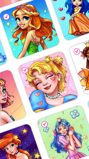 Princess Coloring by Numbers ekran görüntüsü