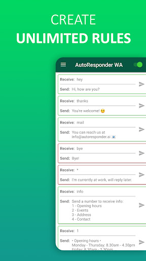 AutoResponder for WA ekran görüntüsü