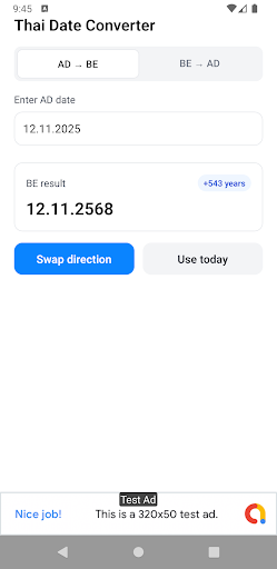 Thai Date Converter ekran görüntüsü