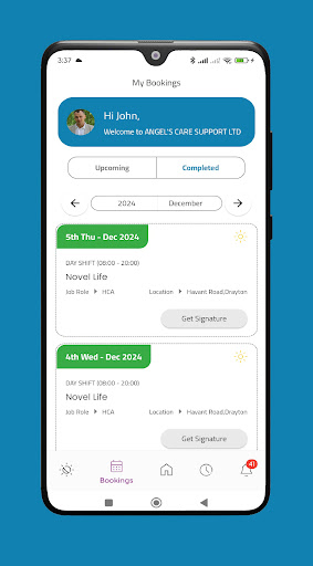 Angel Care Support App ekran görüntüsü