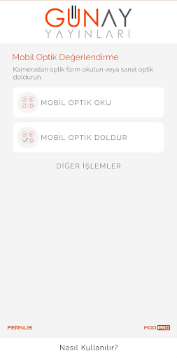 Günay Optik Okuma ekran görüntüsü