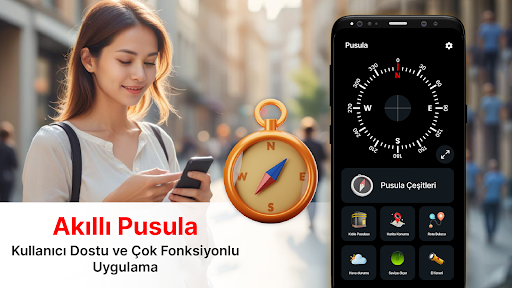 Pusula Uygulaması: Pusula Yönü ekran görüntüsü