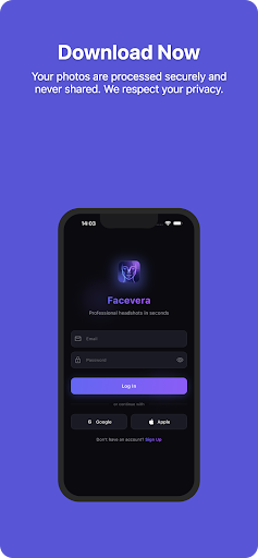 Facevera AI Headshot Generator ekran görüntüsü