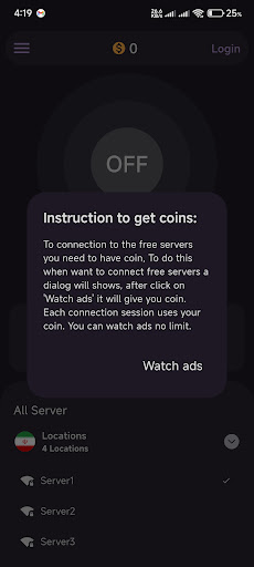 Farsi VPN ekran görüntüsü
