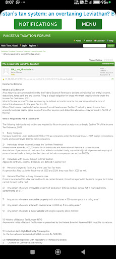 Pak Tax Forums ekran görüntüsü